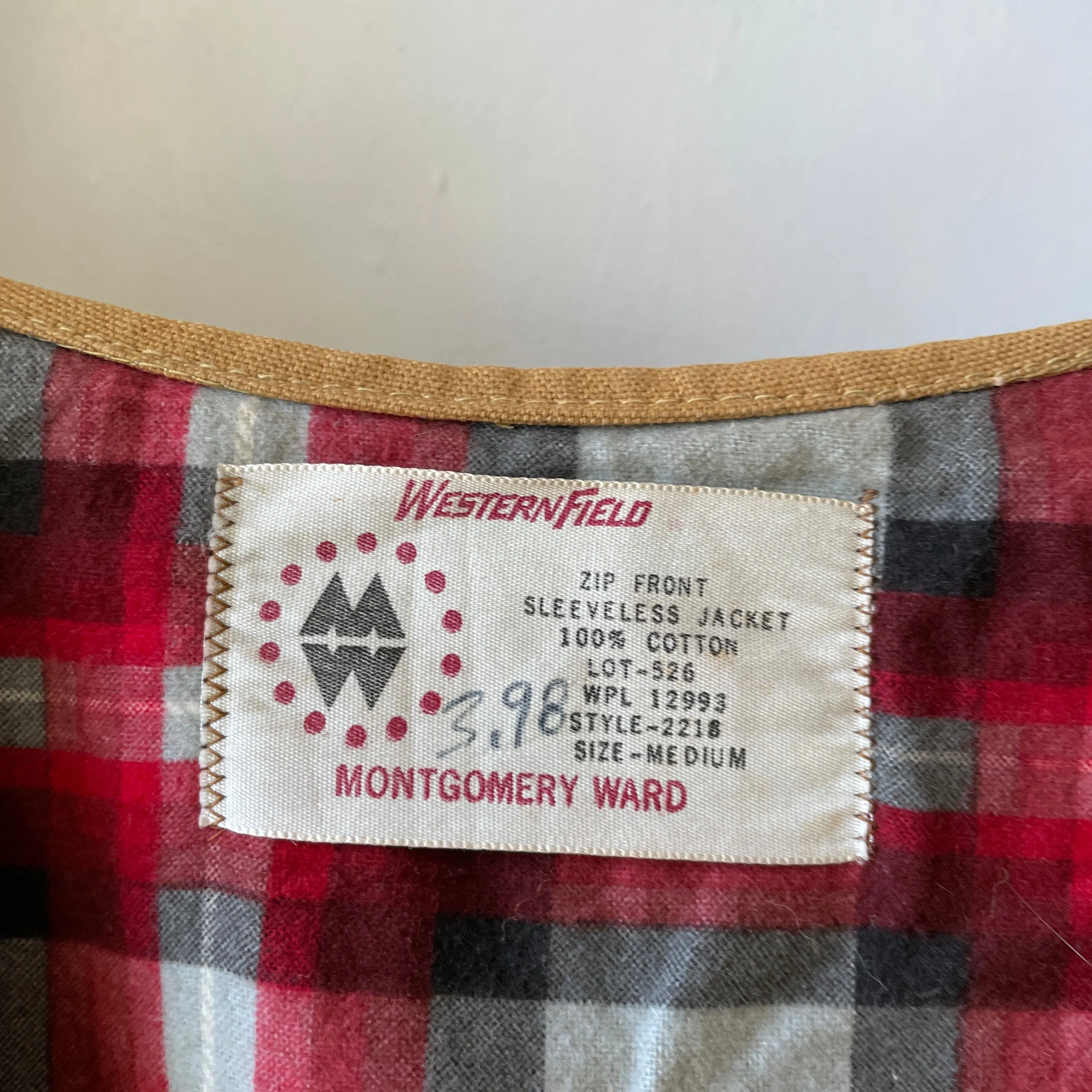 60’s Montgomery Ward Hunting Vest - Medium