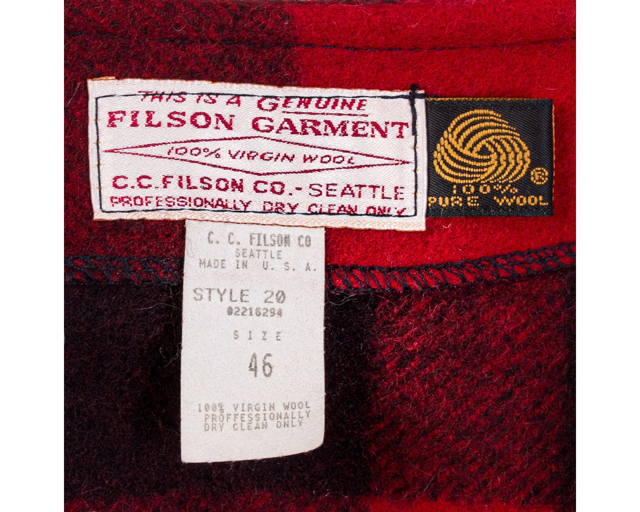 70s 80s CC Filson Plaid Wool Vest - Size 46, Men's Large
