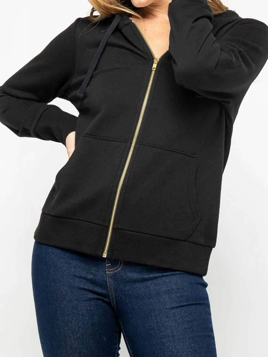 A2Y Women's Causal Basic Simple Zip Up Hoodie Sweat Jacket