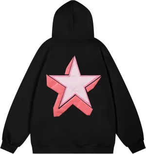 Aelfric Eden Womens Oversized Star Graphic Hoodies Fashion Long Sleeve Hoodie Pullover Hooded Sweatshirt Unisex