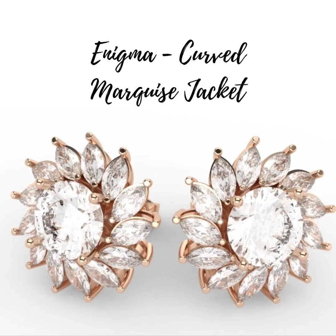 Alchemy 9ct Gold 9mm Moissanite Stud & Jacket