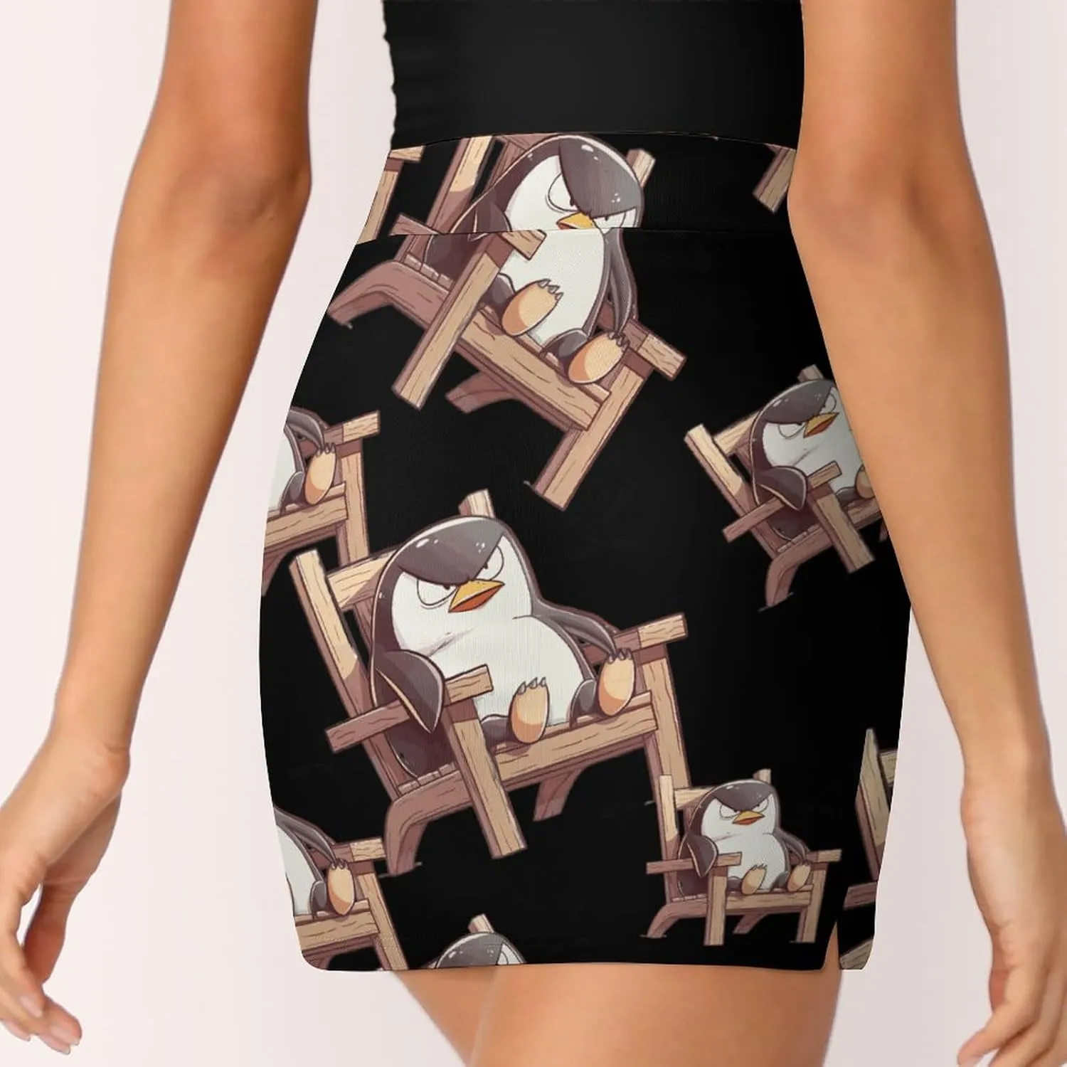 Angry Pingu Women's Skort Athletic Skirt Golf Skorts A-line Skirts with Built-in Shorts Pockets