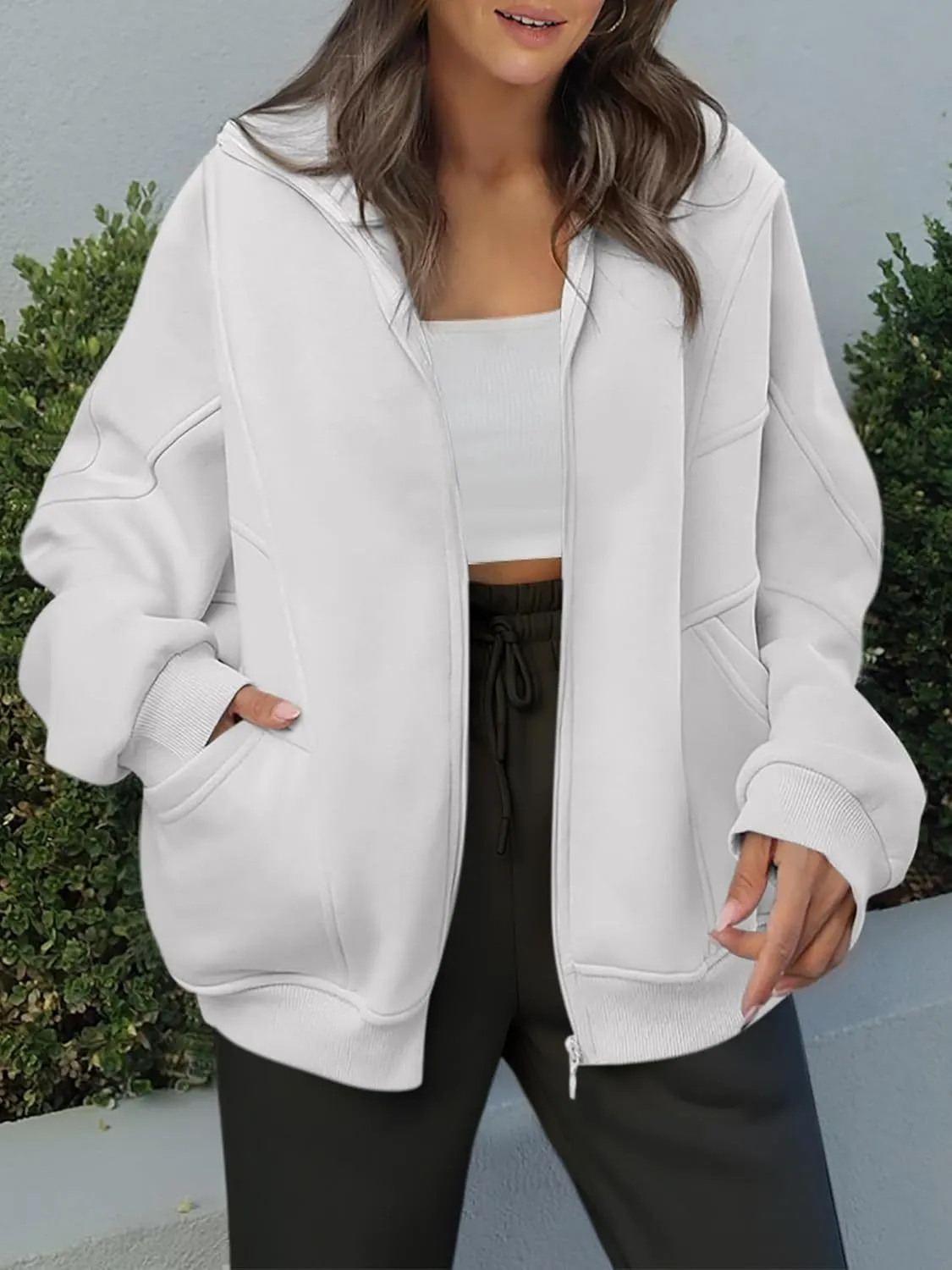 ANRABESS Women's Oversized Full Zip Up Sweatshirts Jacket 2025 Fall Fleece Long Sleeve Hoodies Outfit