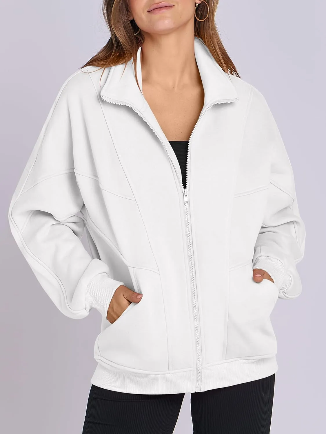 ANRABESS Women's Oversized Full Zip Up Sweatshirts Jacket 2025 Fall Fleece Long Sleeve Hoodies Outfit