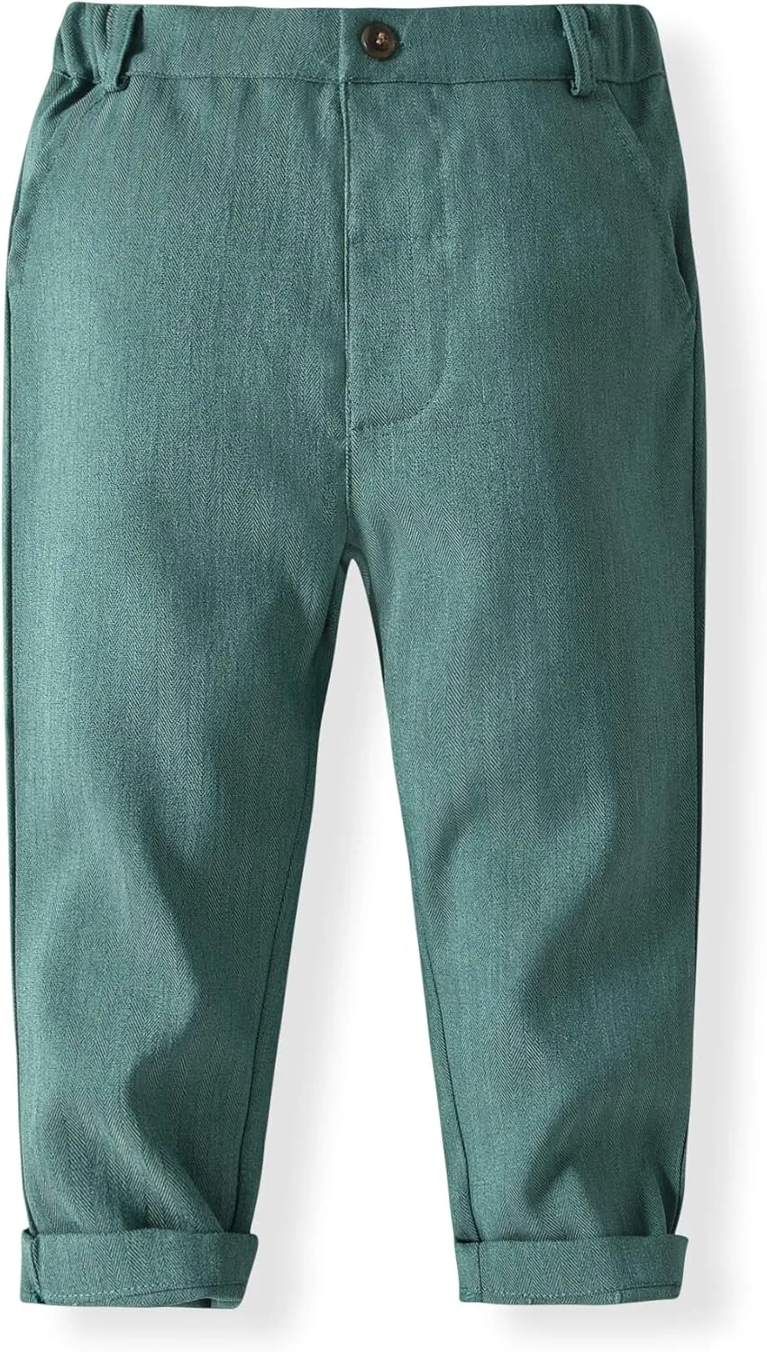 Baby Boys' 4-Piece Set with Dress Shirt, Vest, Pants, and Tie