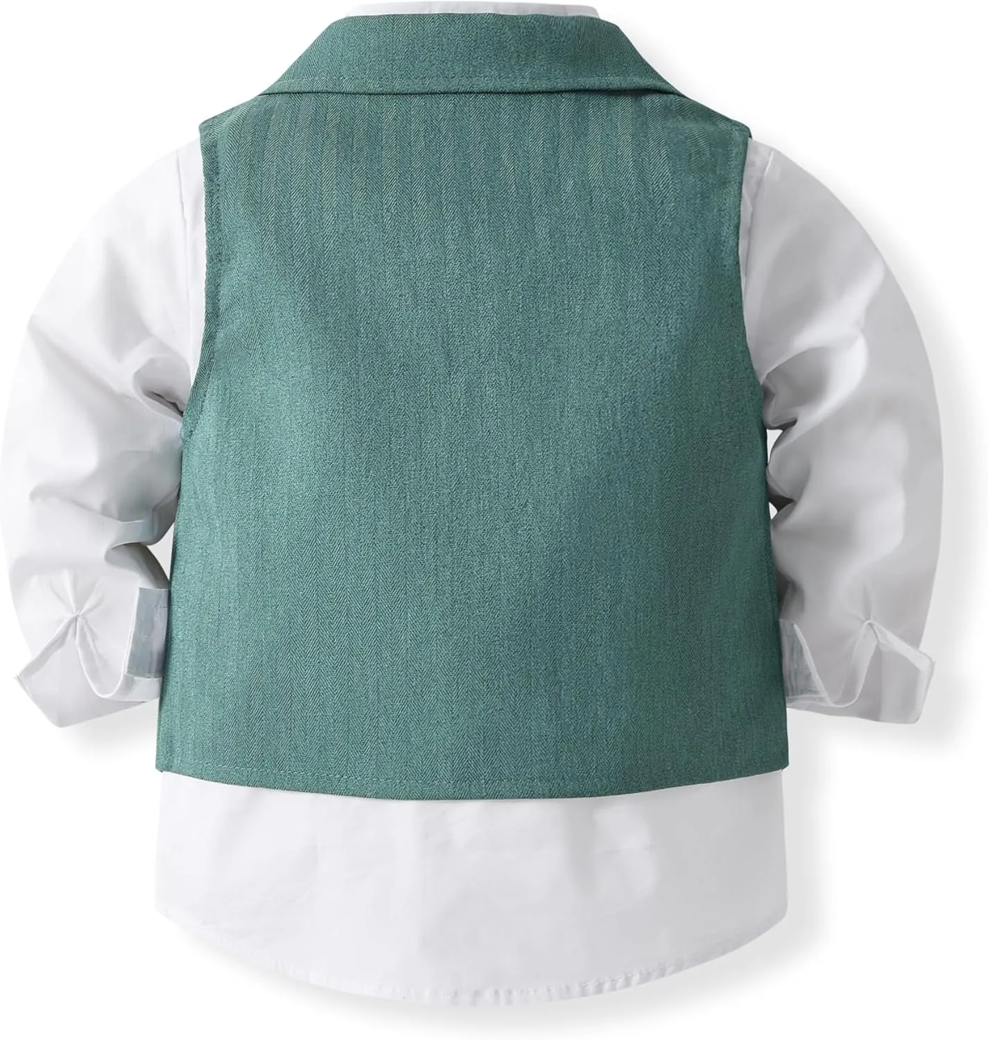Baby Boys' 4-Piece Set with Dress Shirt, Vest, Pants, and Tie