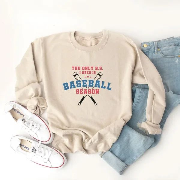 Baseball Season Bats Graphic Sweatshirt
