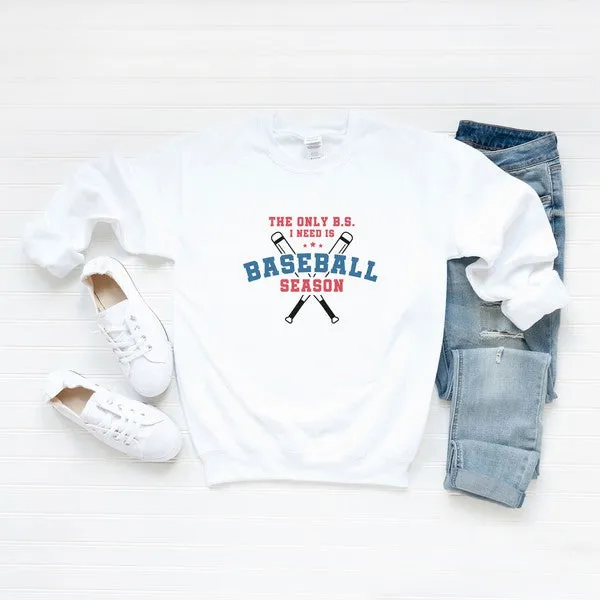 Baseball Season Bats Graphic Sweatshirt