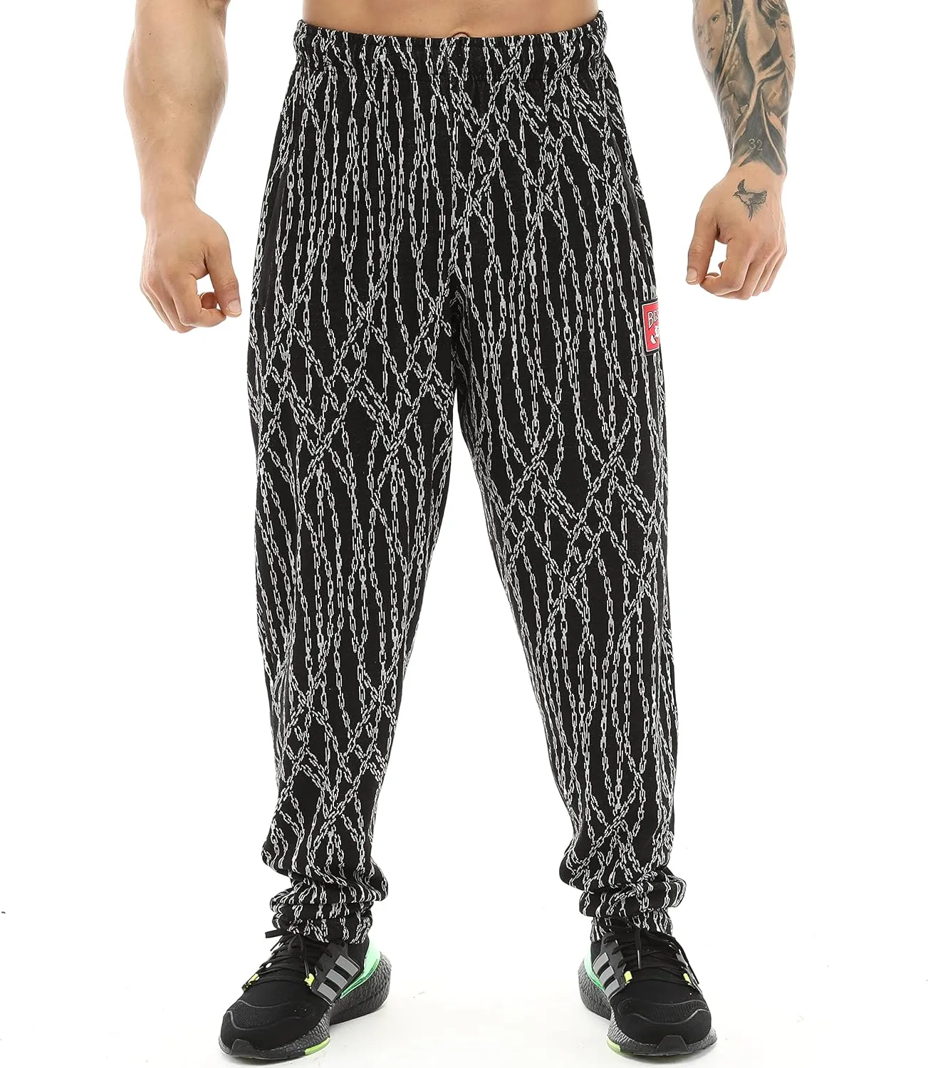 BIG SAM SPORTSWEAR COMPANY Men's Chain Pattern Baggy Workout Sweatpants