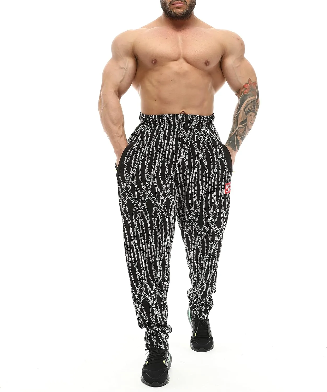 BIG SAM SPORTSWEAR COMPANY Men's Chain Pattern Baggy Workout Sweatpants