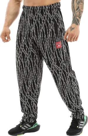 BIG SAM SPORTSWEAR COMPANY Men's Chain Pattern Baggy Workout Sweatpants