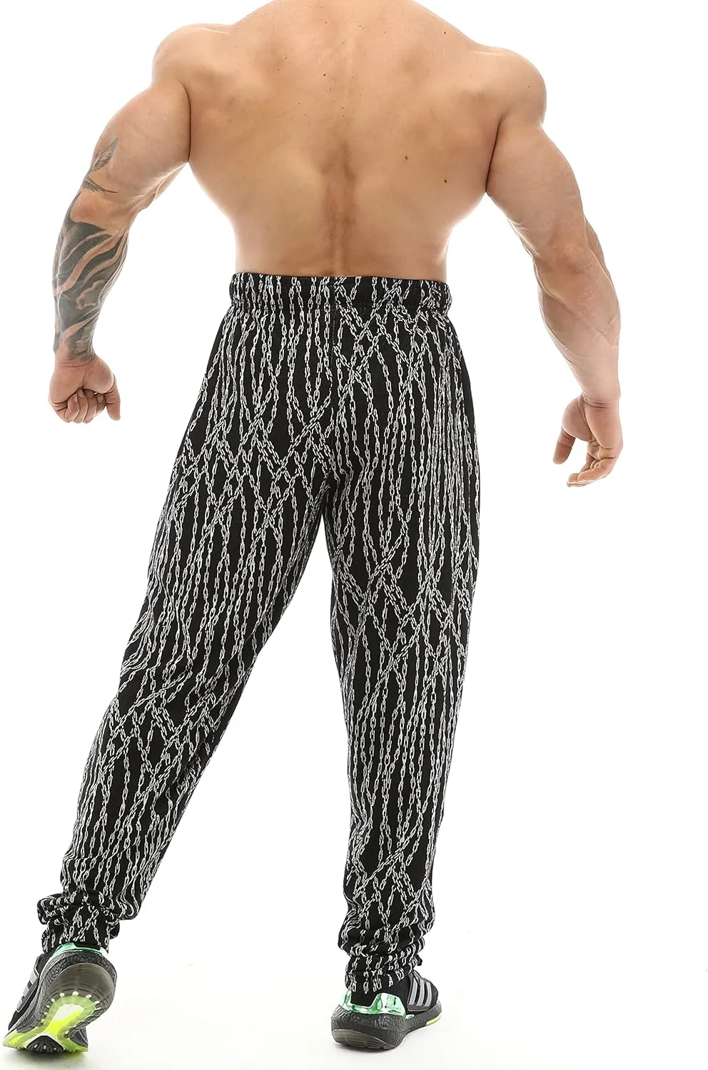 BIG SAM SPORTSWEAR COMPANY Men's Chain Pattern Baggy Workout Sweatpants