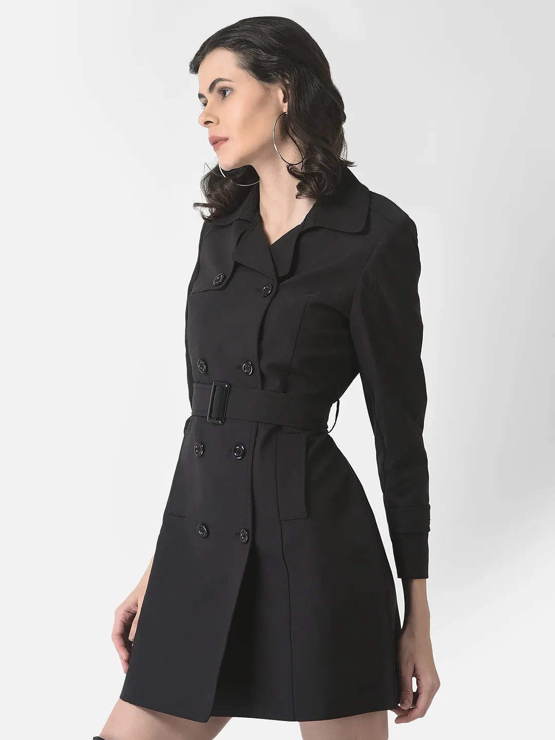 Black Belted Pea Coat