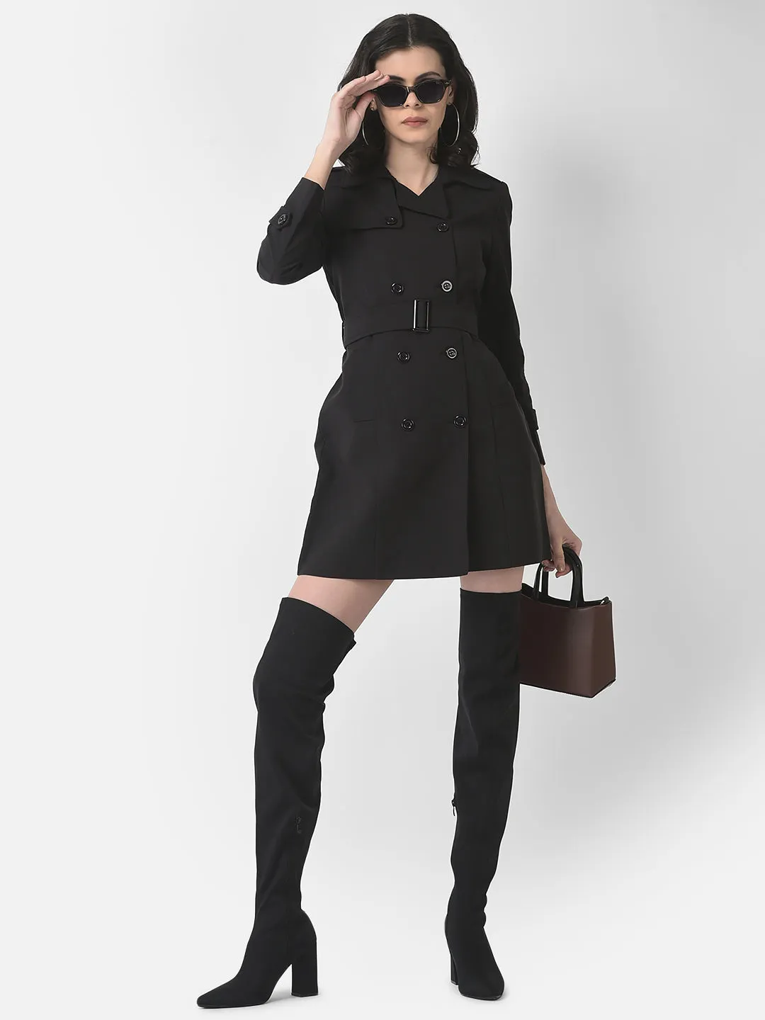 Black Belted Pea Coat