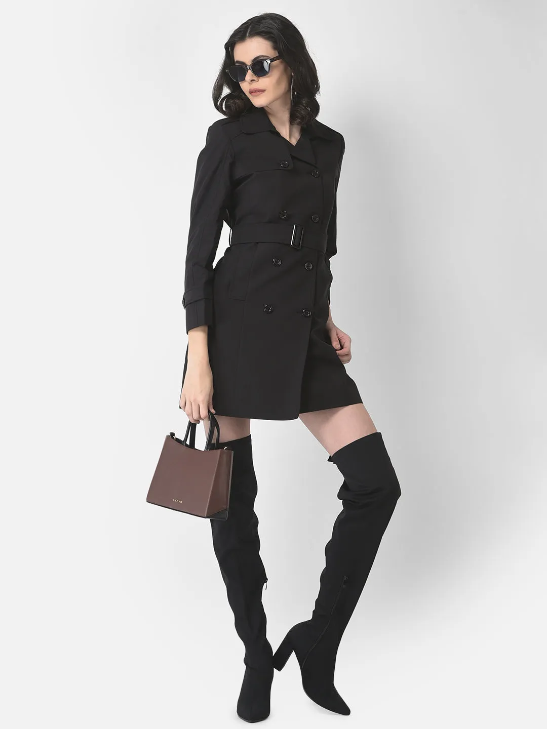 Black Belted Pea Coat
