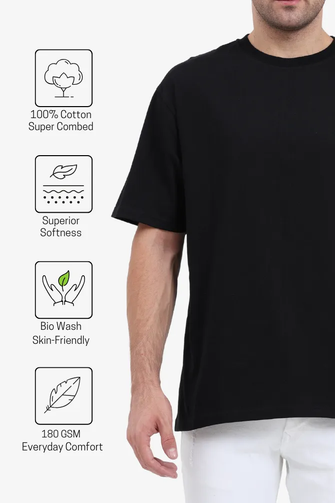 Black Oversized T-shirt for men