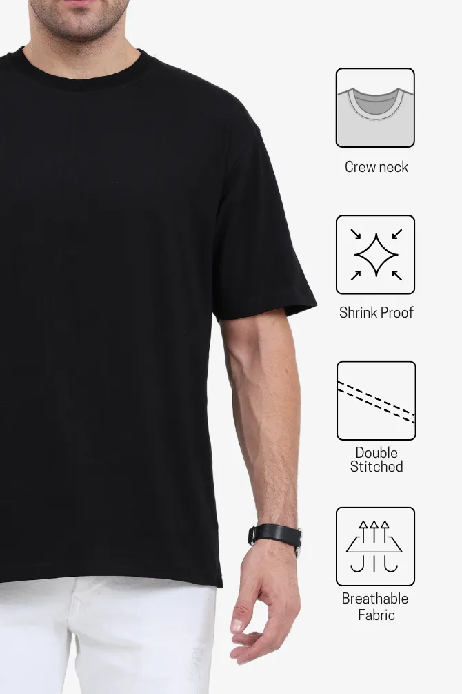 Black Oversized T-shirt for men
