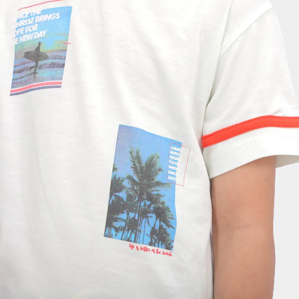 Boys T-Shirt H/S New Day - Aqua Glass