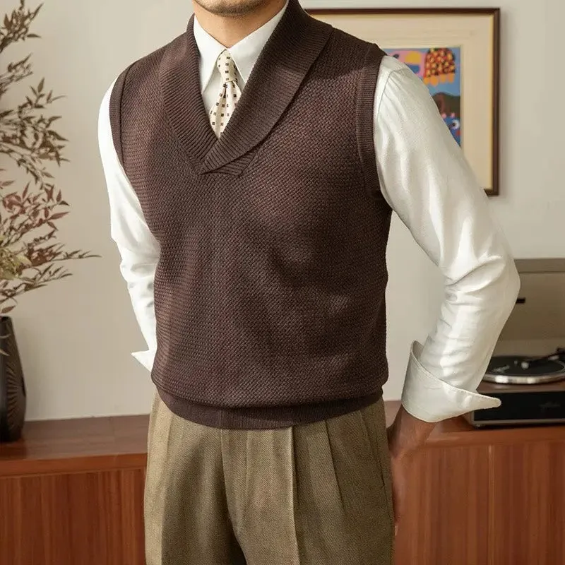 British Knit Vest Waistcoat - Cross & Crown
