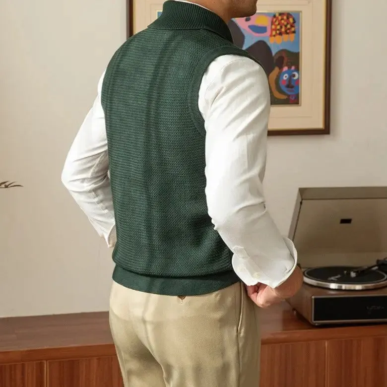 British Knit Vest Waistcoat - Cross & Crown