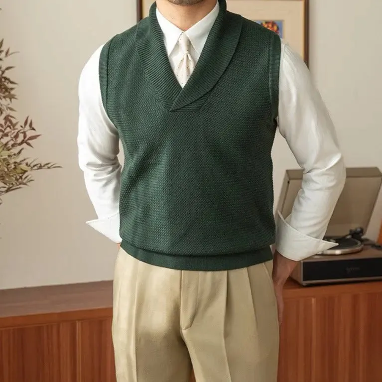 British Knit Vest Waistcoat - Cross & Crown