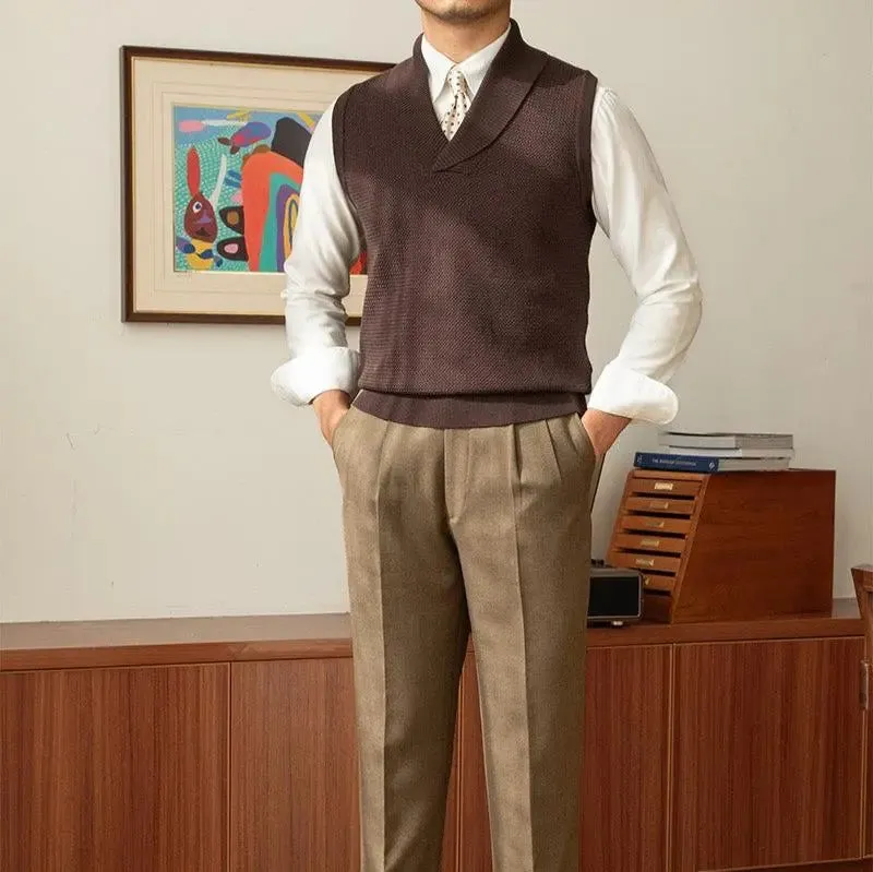 British Knit Vest Waistcoat - Cross & Crown