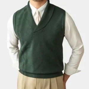 British Knit Vest Waistcoat - Cross & Crown
