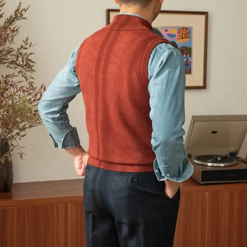 British Knit Vest Waistcoat - Cross & Crown