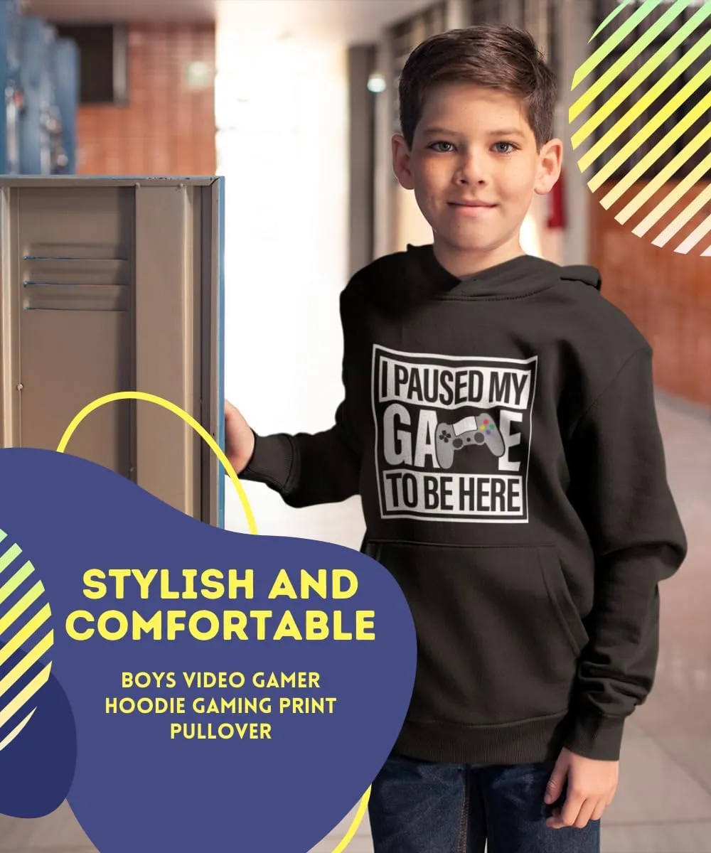 BROOKLYN VERTICAL Boys Video Gamer Hoodie Gaming Print Pullover with Pockets Fleece S-XL