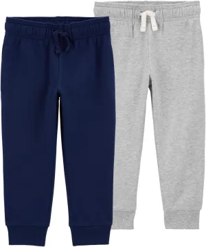 Carter's Toddler Boys 2 Pack French Terry Active Joggers/Pants