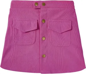 Century Star Skirts for Girls Corduroy Short Mini Skirt Plaid Skirt High Waist Uniform Skirts for Girls A-line Short