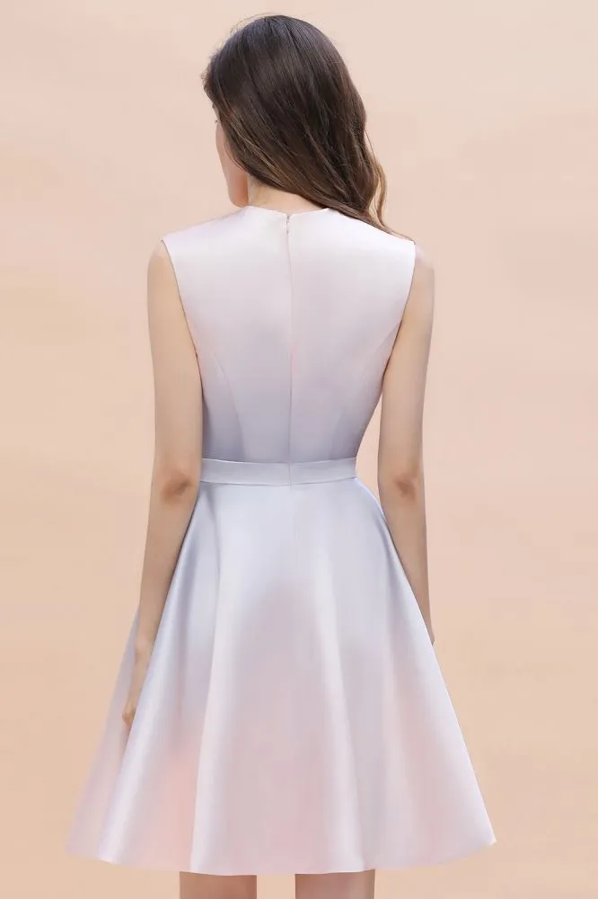 Crew Neck Sleeveless Gradient Aline Short Party Dress Daily Casual Dress
