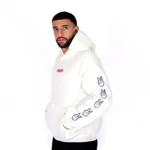 Deuce Peace Street Hoodie | White/Red