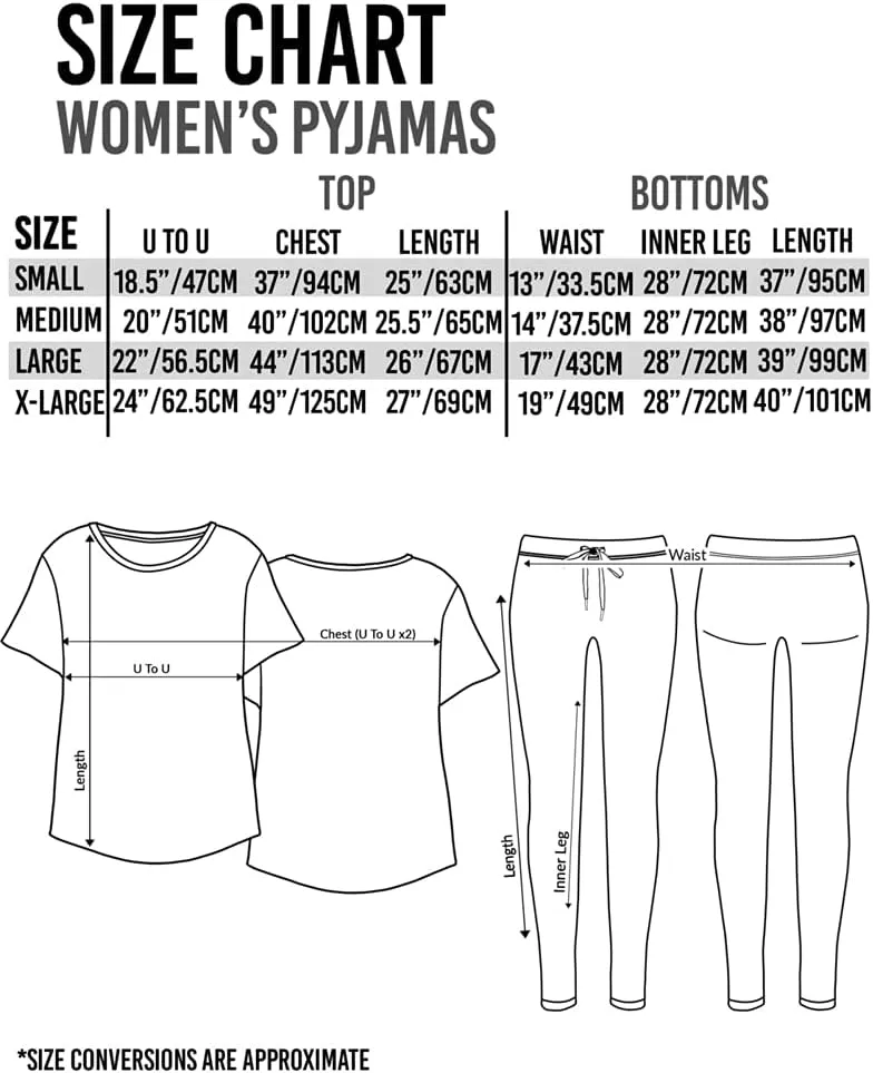 Disney Villains Pajamas Womens Lounge-pants & T-Shirt Pjs Set