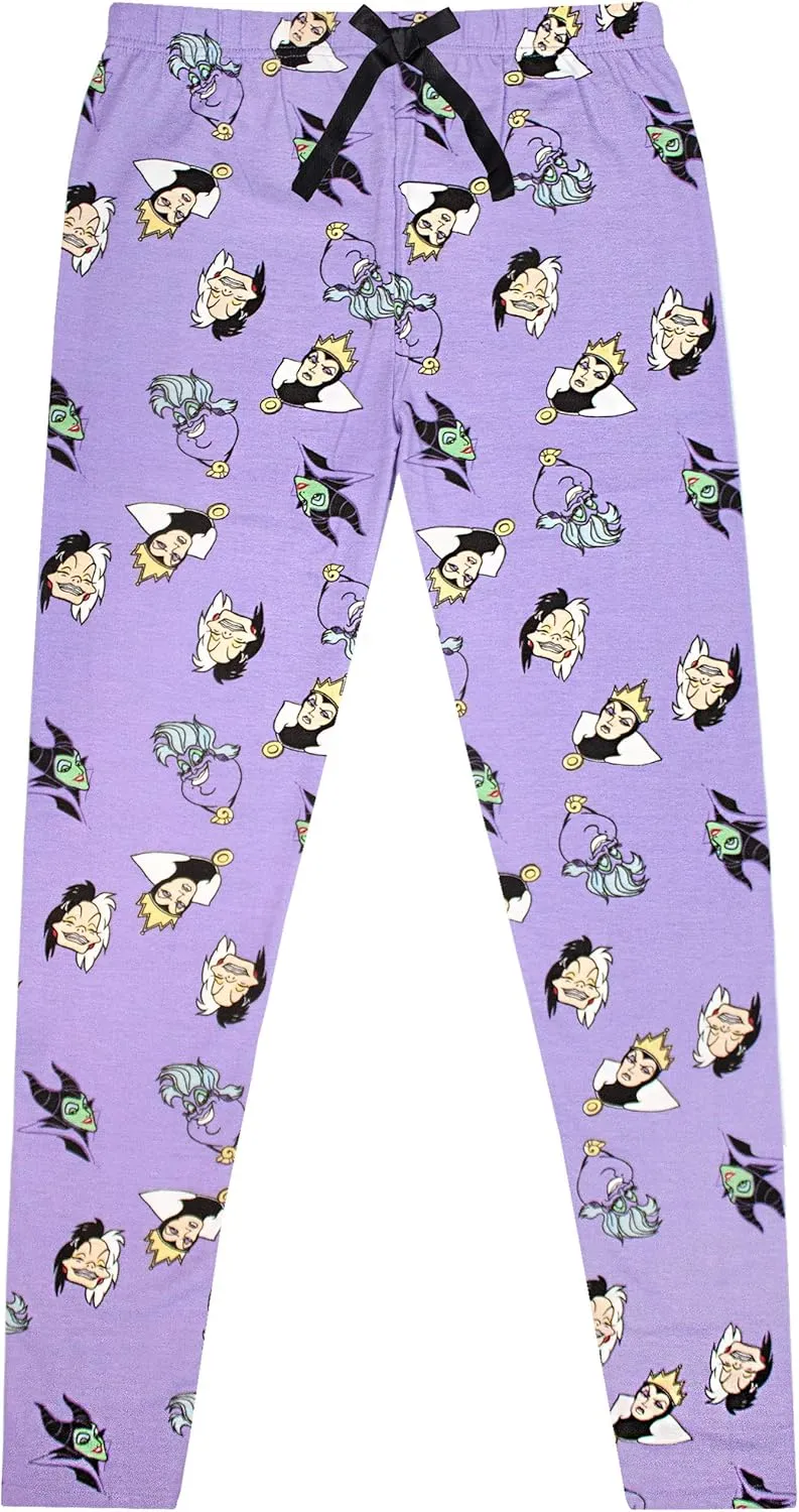 Disney Villains Pajamas Womens Lounge-pants & T-Shirt Pjs Set
