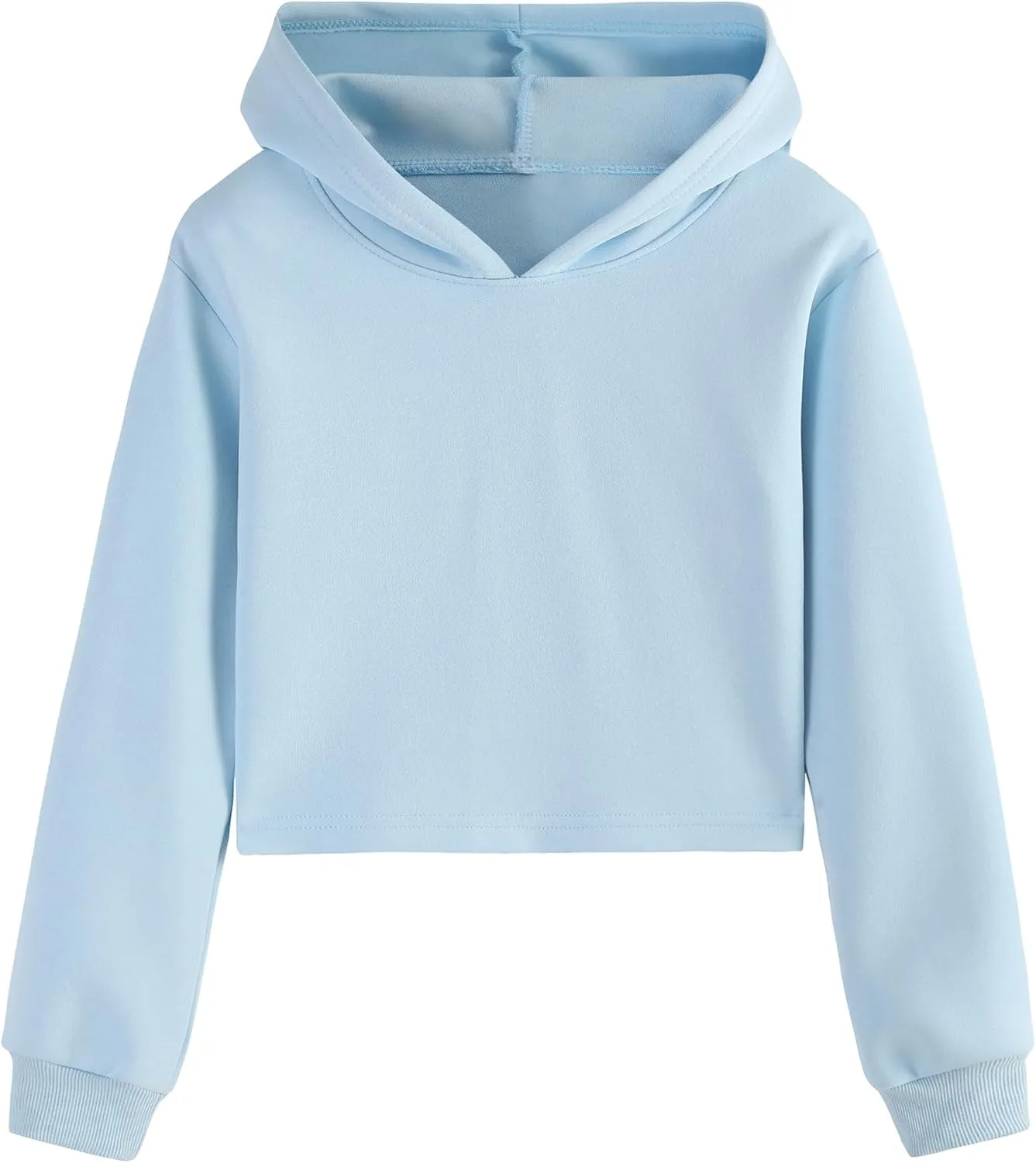 EXARUS Girls Sweatshirts Oversized/Crop Graphic Hoodie Letter Print Crew Neck Pullover Long Sleeve Casual School Kids
