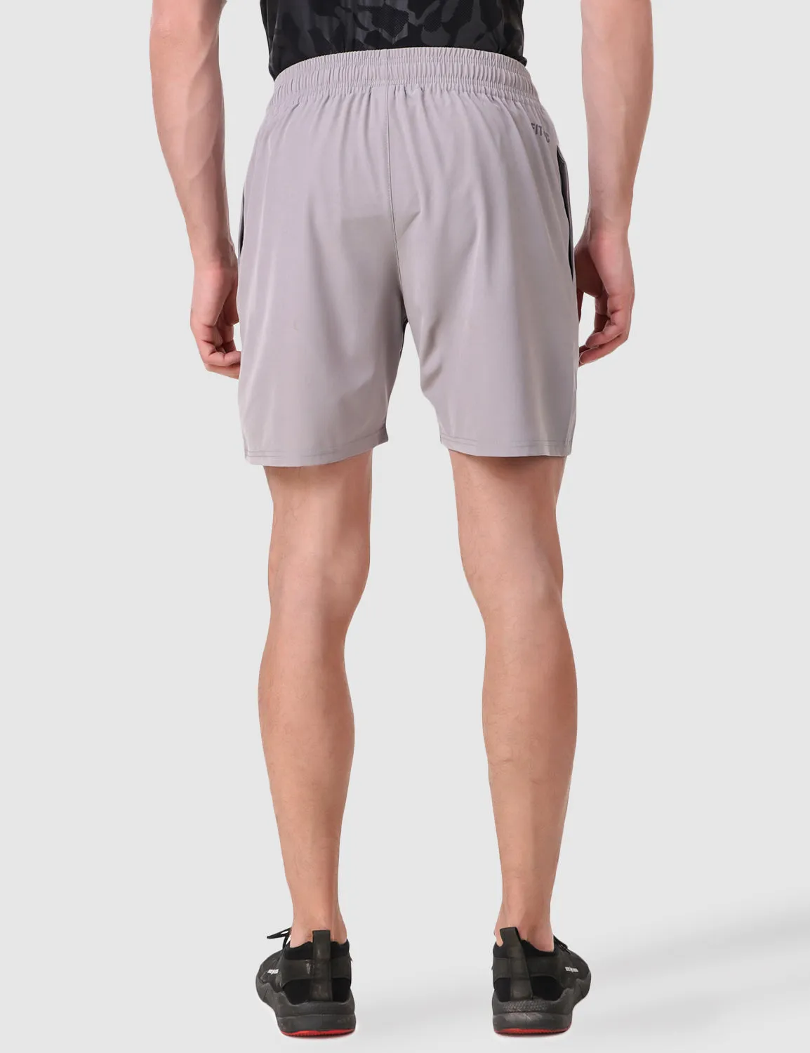 Fitinc Light Grey Shorts for Men with Zipper Pockets