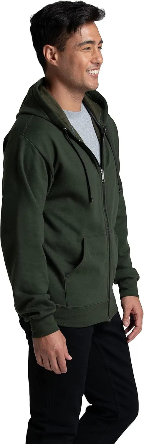 Fruit of the Loom Unisex Adult EverSoft Fleece Full Zip Hoodie Sweatshirt