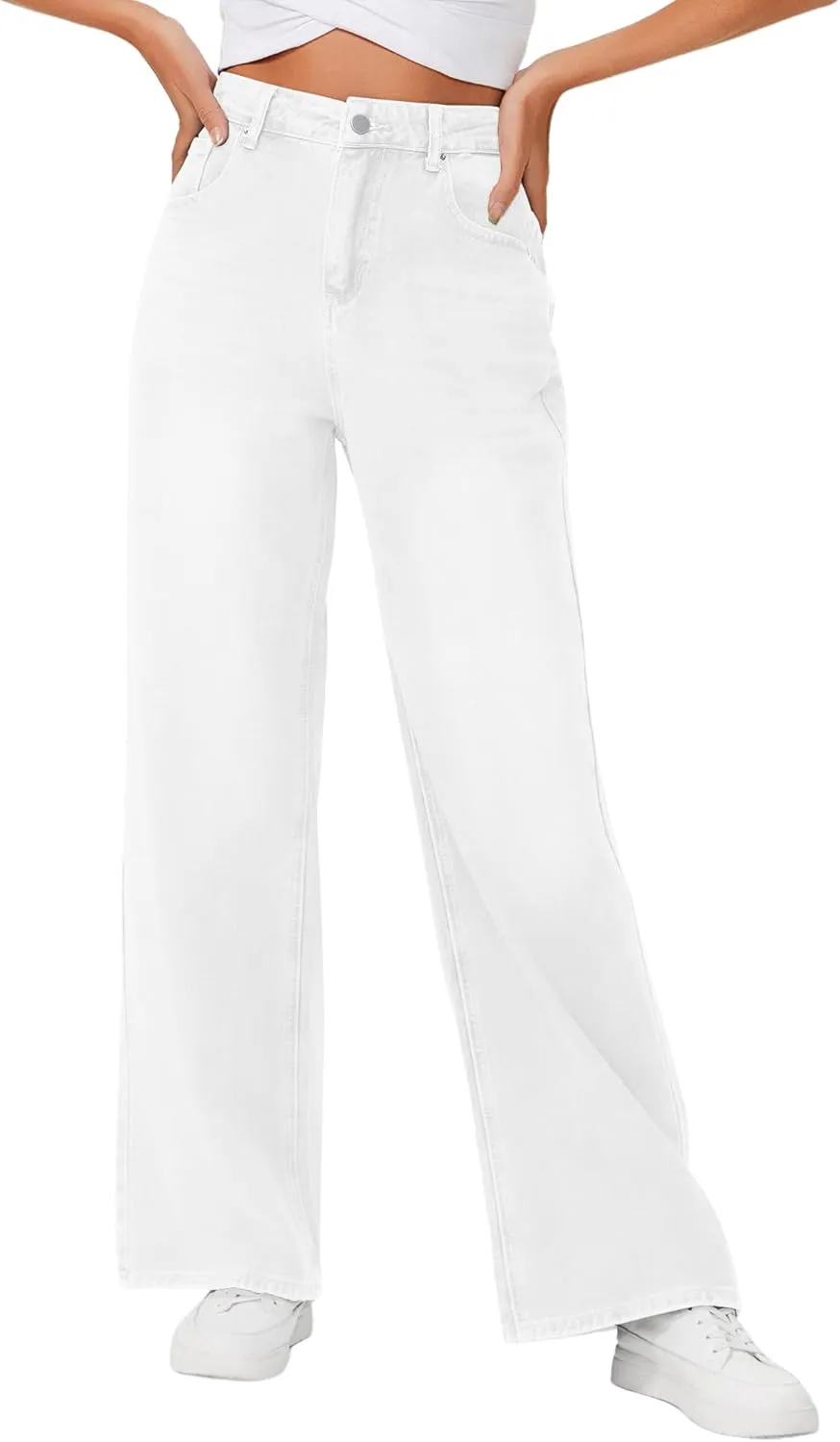 Genleck Baggy Jeans for Woman High Waisted Loose Wide Leg Jean Womens Boyfriend Y2K Pants Trendy