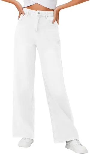 Genleck Baggy Jeans for Woman High Waisted Loose Wide Leg Jean Womens Boyfriend Y2K Pants Trendy