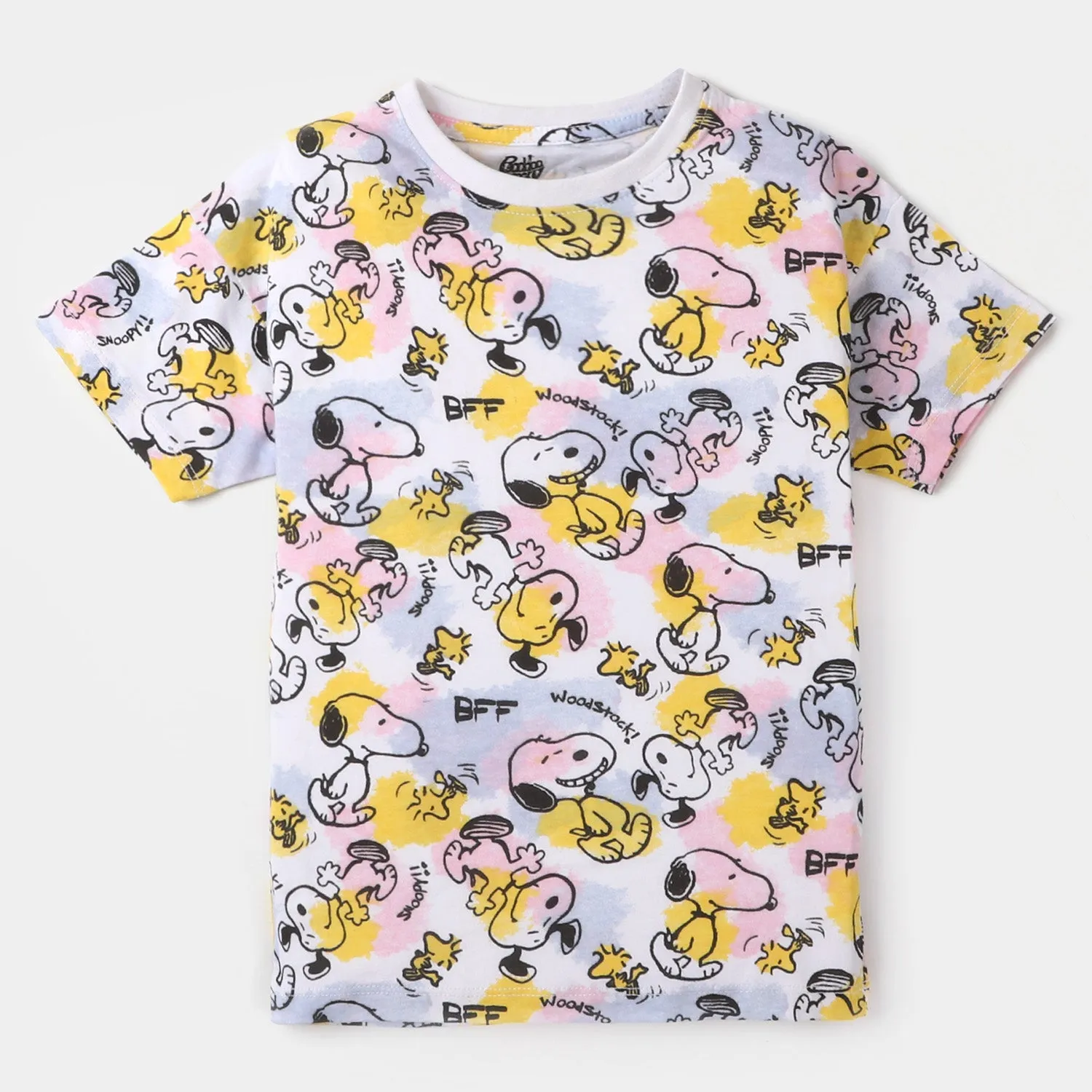 Girls T-Shirt Printed All Over - White