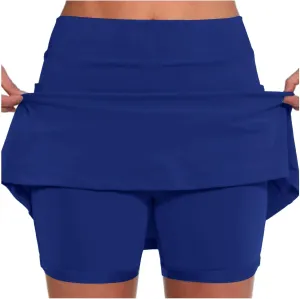 Golf Skorts for Woman High Waisted Tennis Skirts with Pockets Bodycon Athletic Skorts with Shorts