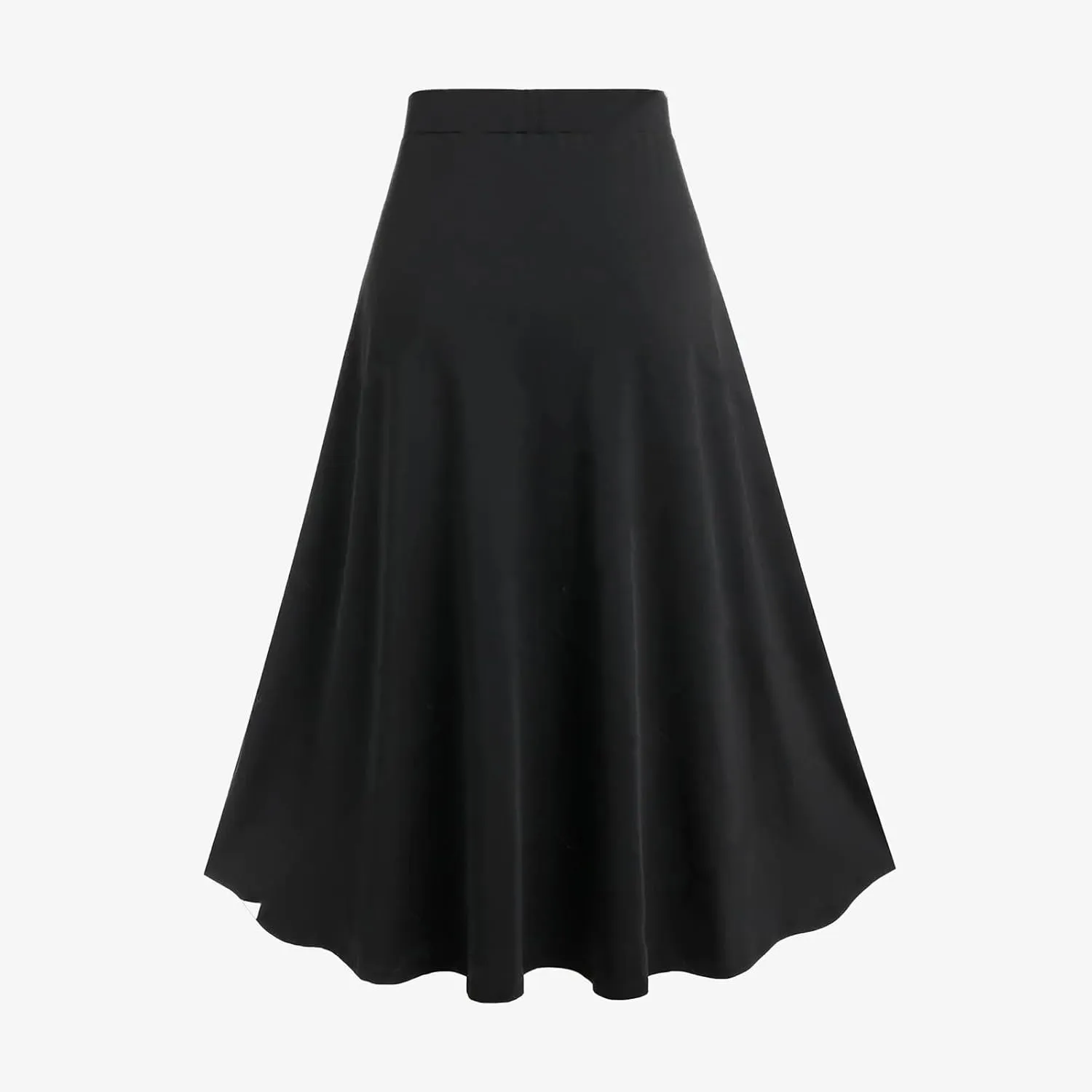Goth Skirts for Womens Trendy Pleated Steampunk High Waist Patchwork Midi Gothic Skirt Halloween Costumes