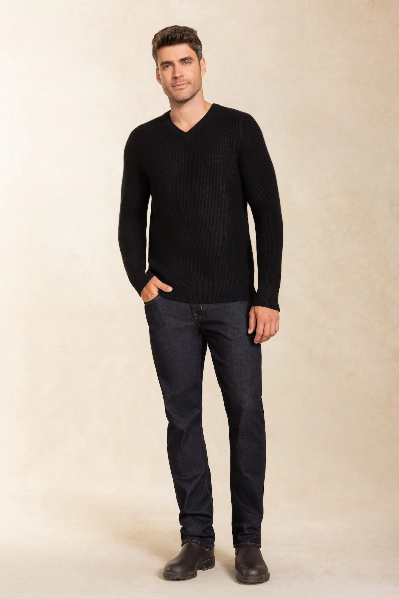 GREGORY V-NECK CASHMERE SWEATER