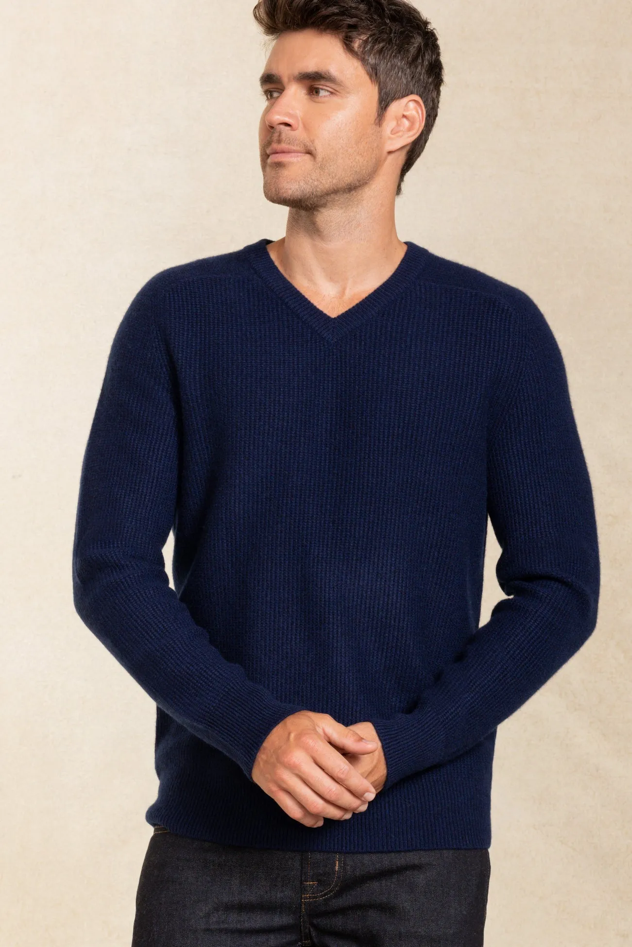 GREGORY V-NECK CASHMERE SWEATER