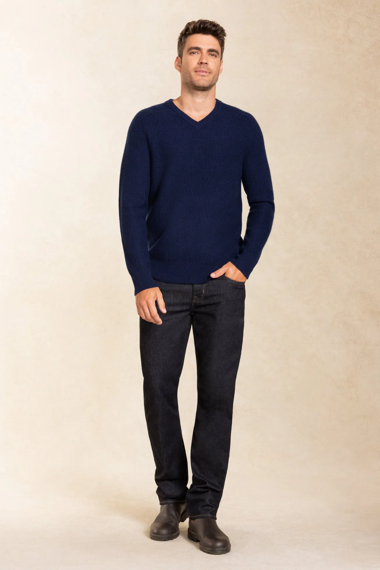 GREGORY V-NECK CASHMERE SWEATER