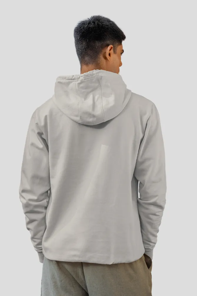 Grey Melange Hoodie for men