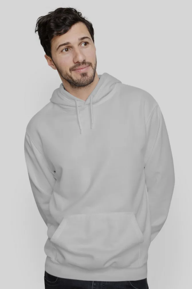 Grey Melange Hoodie for men