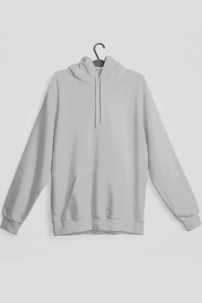 Grey Melange Hoodie for men