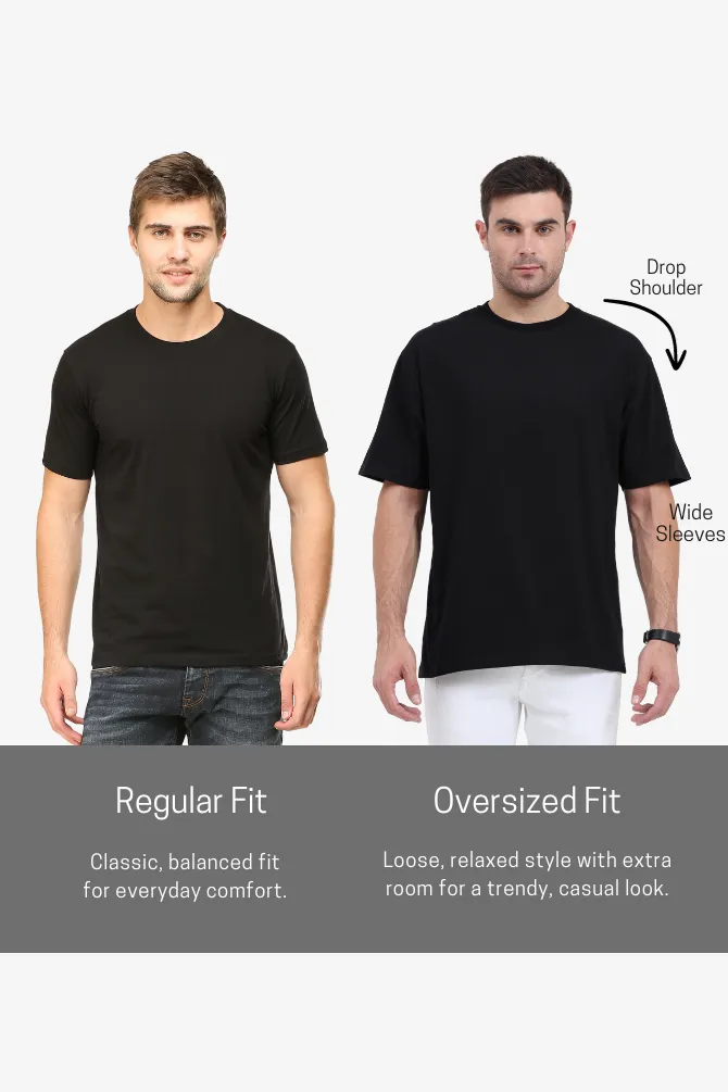 Grey Melange Oversized T-shirt for men